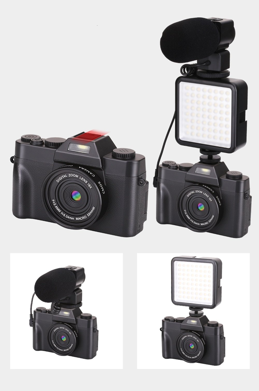 KOMERY Digital Camera 4K Camera 3.0 Inch LCD Flip Screen Video Camera 16X Digital Zoom HD Output Support WiFi Selfie Cam