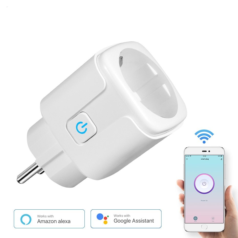 KERUI Smart Plug WiFi Tuya Socket Power Monitor Timing Function Tuya SmartLife APP Control Works With Alexa Google Assistant