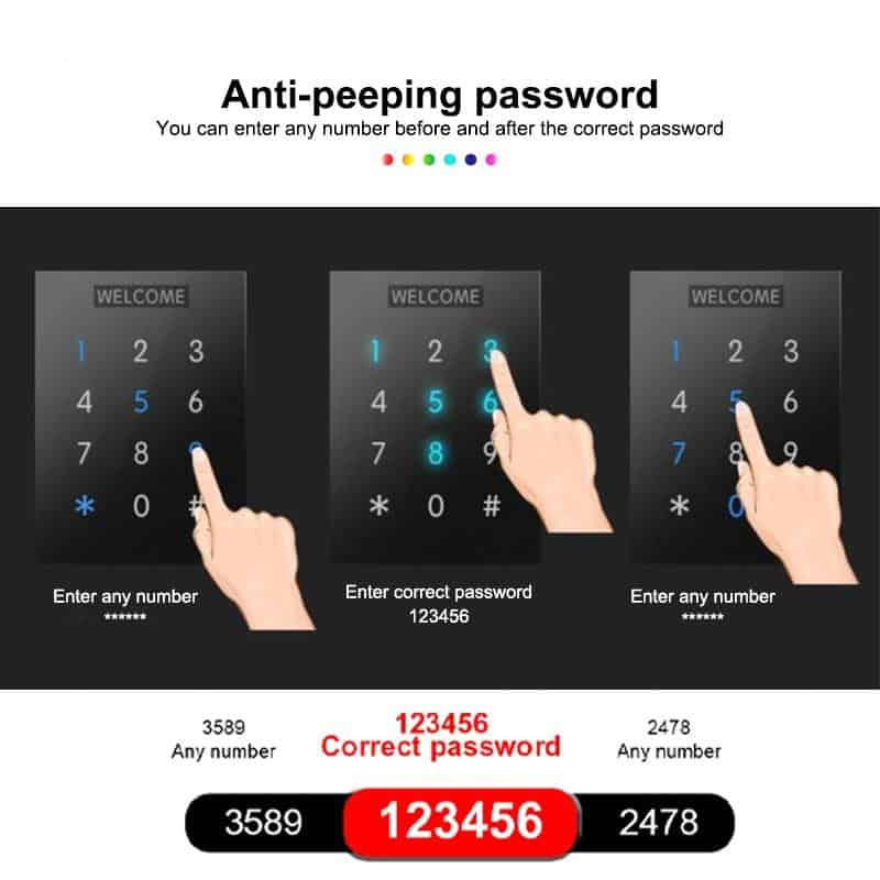 SmarDeer Fingerprint smart lock for Tuya Biometric Fingerprint Door lock BT Tuya APP Smart IC Card Keyless Entry with passcode