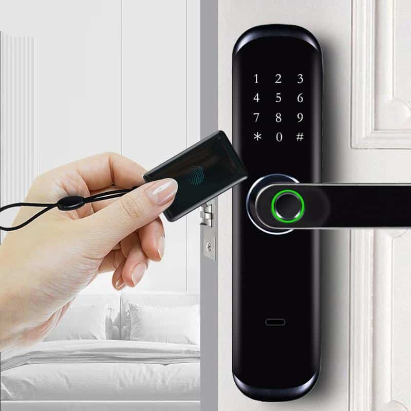 SmarDeer Fingerprint smart lock for Tuya Biometric Fingerprint Door lock BT Tuya APP Smart IC Card Keyless Entry with passcode