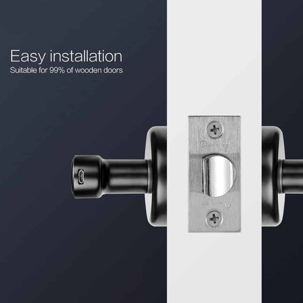 SmarDeer Bluetooth Smart lock for TTLock 4in1 Unlock via Key/Fingerprint/Code/App Biometrics Fingerprint lock for indoor door