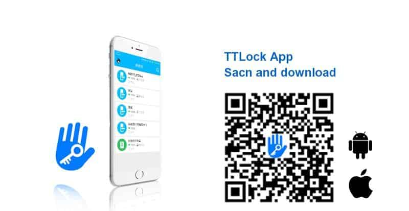 SmarDeer Bluetooth Smart lock for TTLock 4in1 Unlock via Key/Fingerprint/Code/App Biometrics Fingerprint lock for indoor door