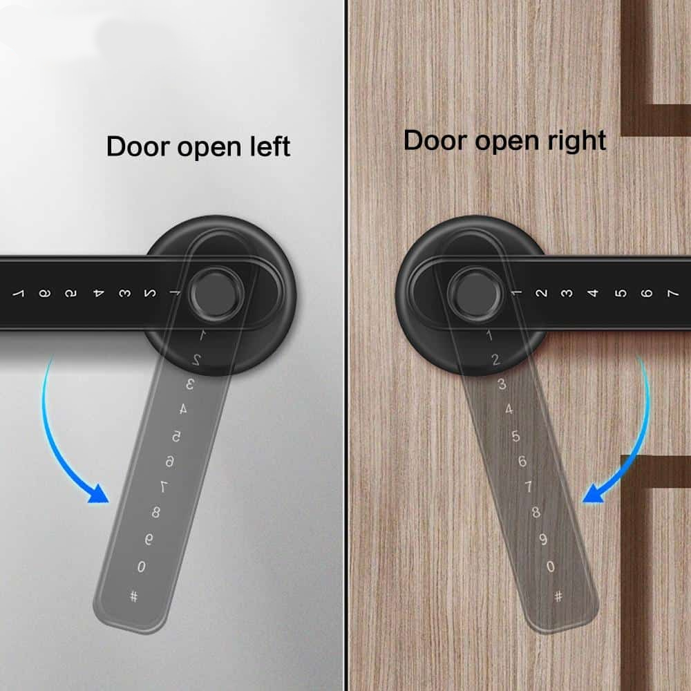 SmarDeer Bluetooth Smart lock for TTLock 4in1 Unlock via Key/Fingerprint/Code/App Biometrics Fingerprint lock for indoor door