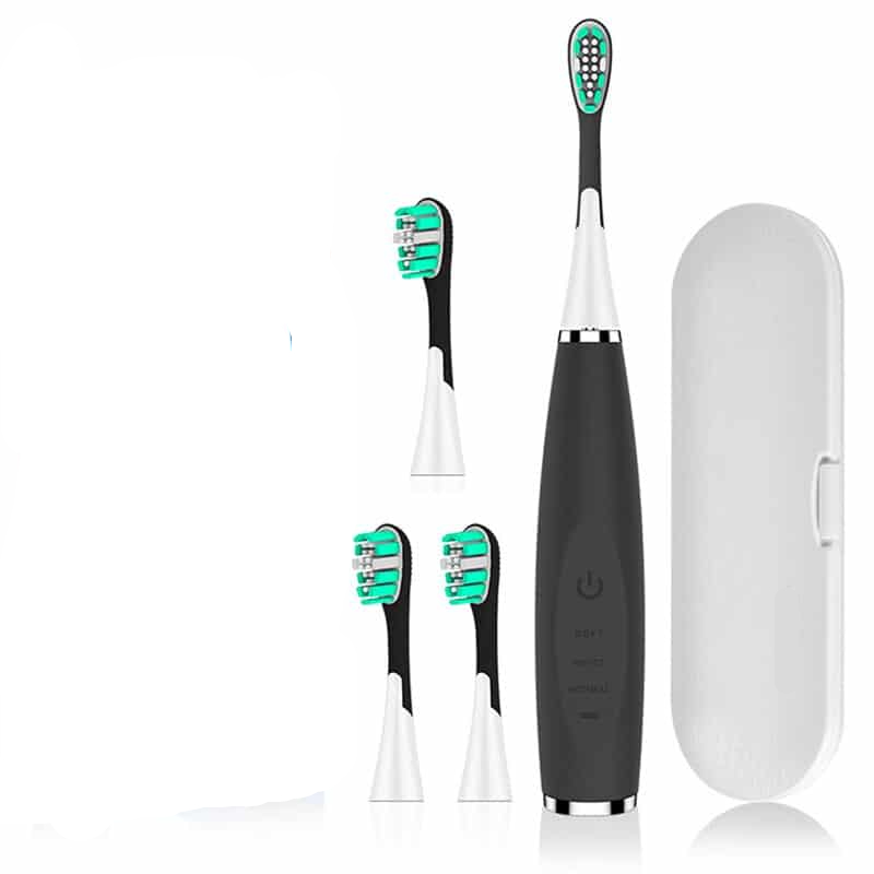 Children's electric toothbrush, student portable rechargeable smart sonic silicone soft toothbrush with USB charging