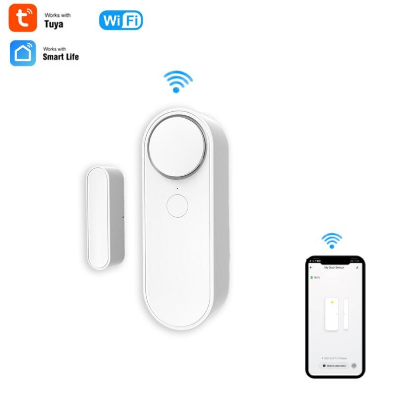Tuya WiFi Door Sensor Smart Home Open/Closed Detectors Smart Life APP Wifi Window Magnetic Sensor Work With Alexa Google Home