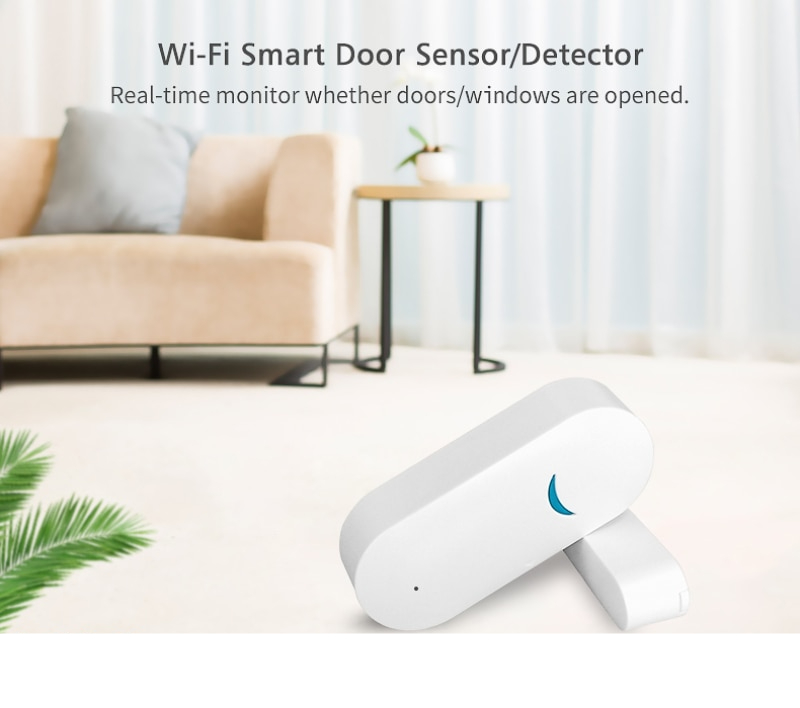 Tuya Smart WiFi Door Sensor Door Open / Closed Detectors WiFi App Notification Alert Security Alarm Support Alexa Google Home