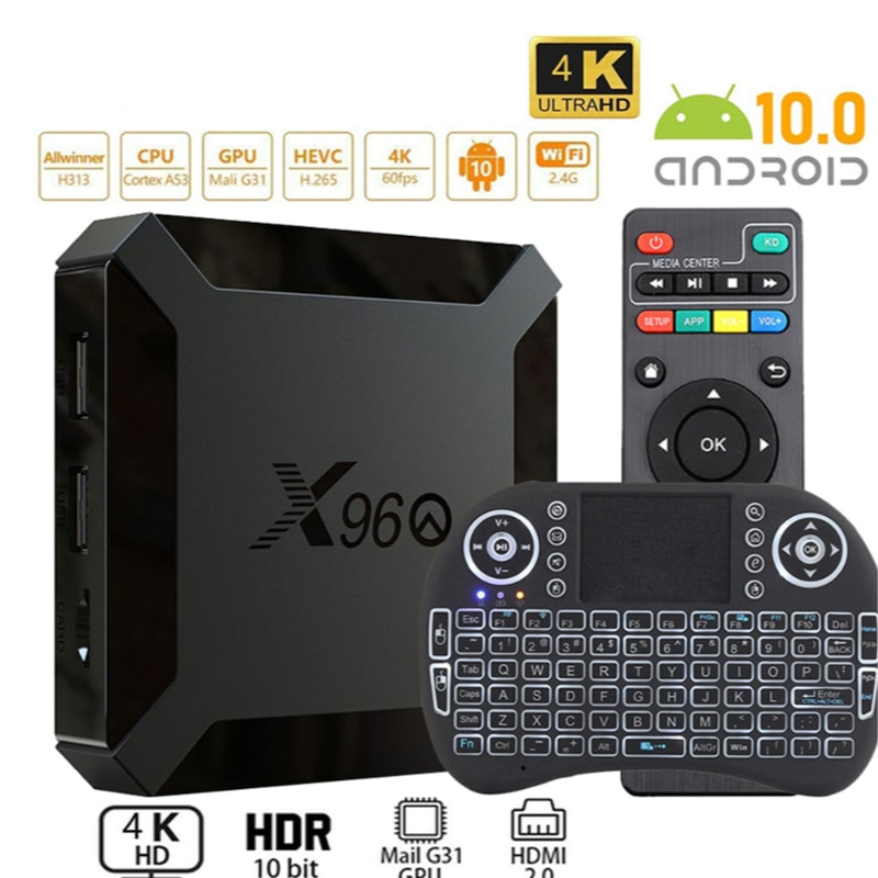 2020 TV Box Android 10.0 X96Q Allwinner H313 Quad Core Youtube Media Player Smart-TV TVBOX Android Set-Top Smart TV Box 2GB16GB