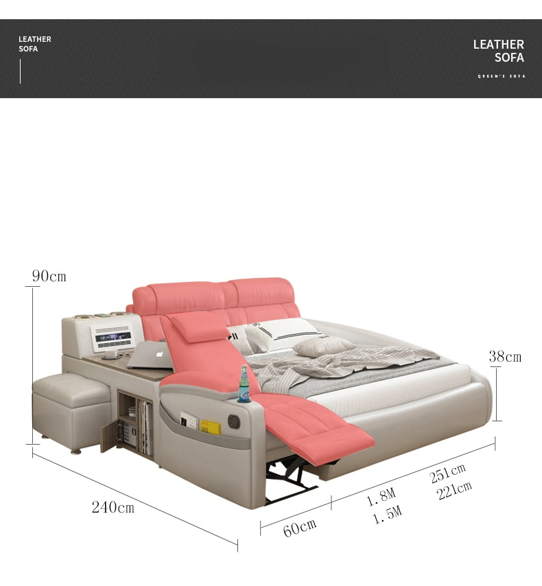 Smart bed frame camas bedroom furniture кровать двуспальная lit beds ???? muebles de dormitorio мебель bedroom set cama de casa