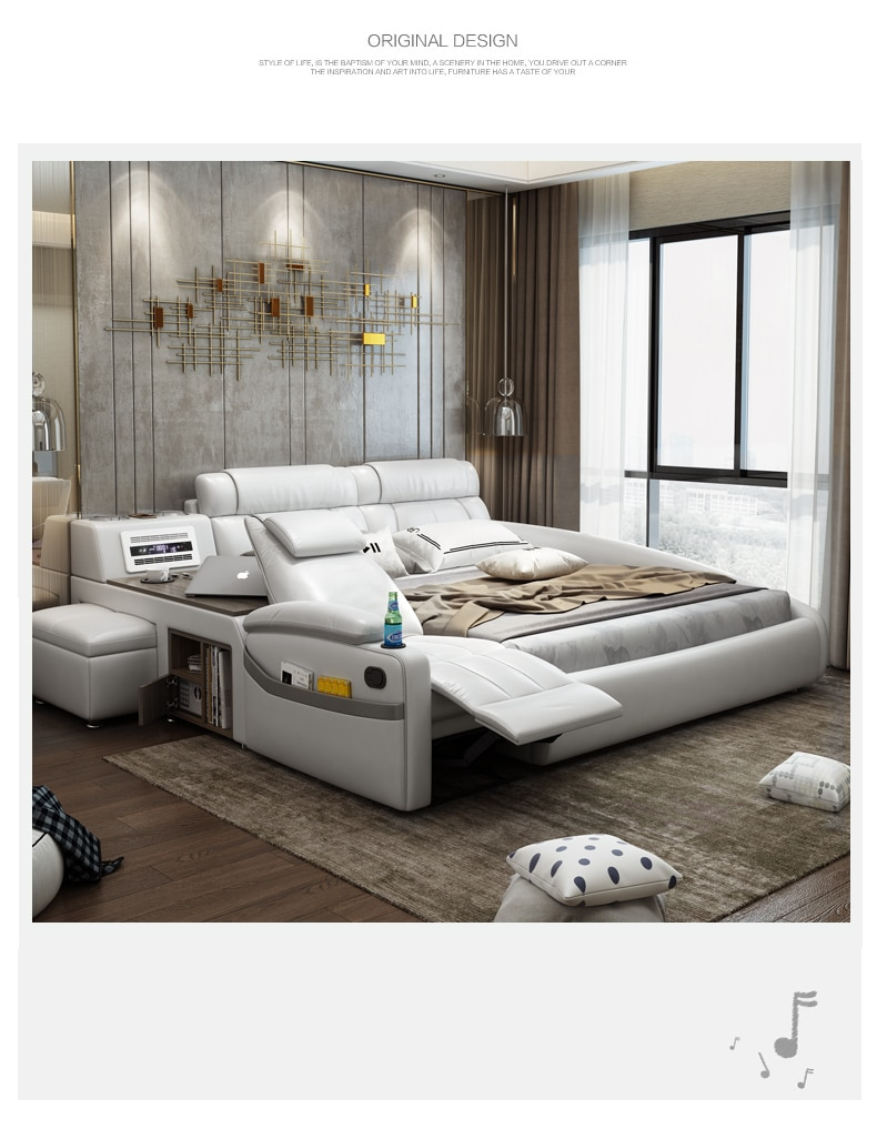 Smart bed frame camas bedroom furniture кровать двуспальная lit beds ???? muebles de dormitorio мебель bedroom set cama de casa