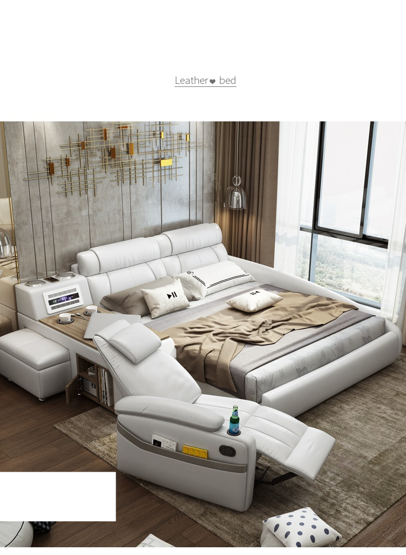 Smart bed frame camas bedroom furniture кровать двуспальная lit beds ???? muebles de dormitorio мебель bedroom set cama de casa