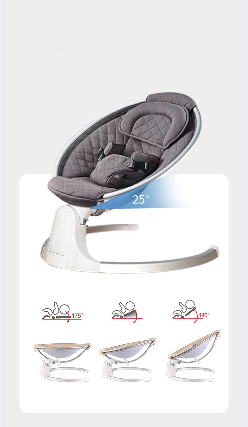 New Baby Electric Rocking Chair Rocking Bed Coax Baby To Sleep Rocking Chair Cradle Sleeping Basket Electric Smart Rocking Bed