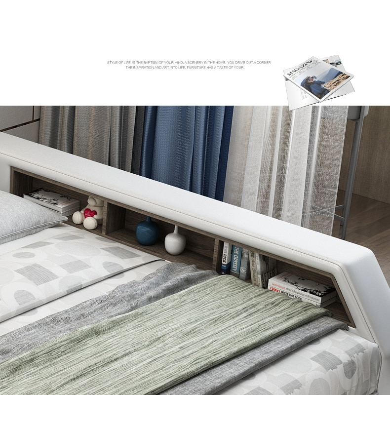 Smart bed frame camas bedroom furniture кровать двуспальная lit beds ???? muebles de dormitorio мебель bedroom set cama de casa