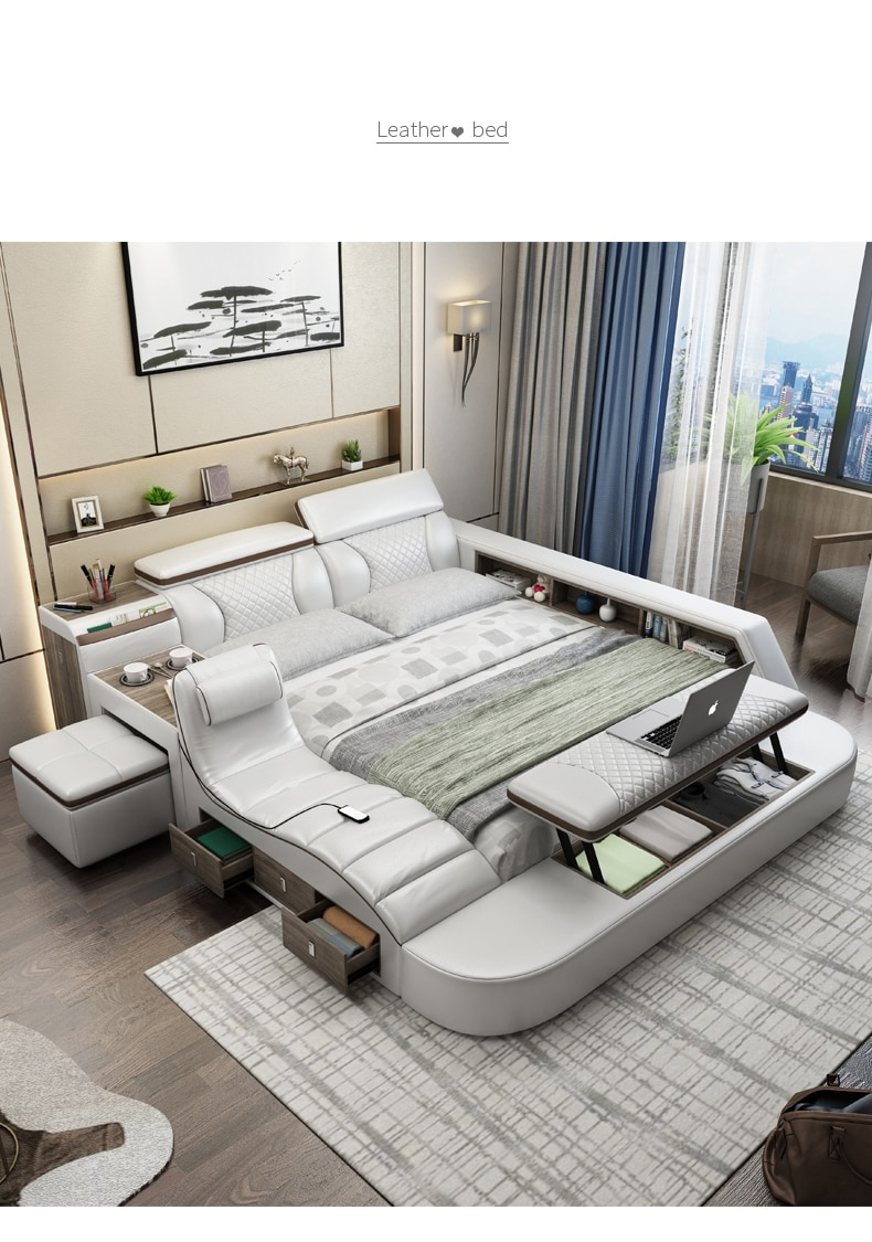 Smart bed frame camas bedroom furniture кровать двуспальная lit beds ???? muebles de dormitorio мебель bedroom set cama de casa