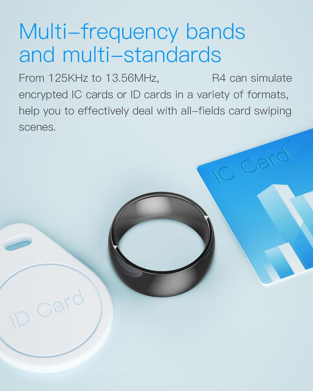 Jakcom R4 Smart Ring Waterproof New technology NFC ID IC Multi-Card Simulation Magic Finger Ring For Android IOS NFC Smartphone