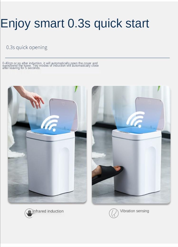 3Mode Home Intelligent Trash Can 3S Auto Sensor Dustbin Smart Sensor Electric Waste Bin Rubbish Can For Kitchen Bathroom Garbage