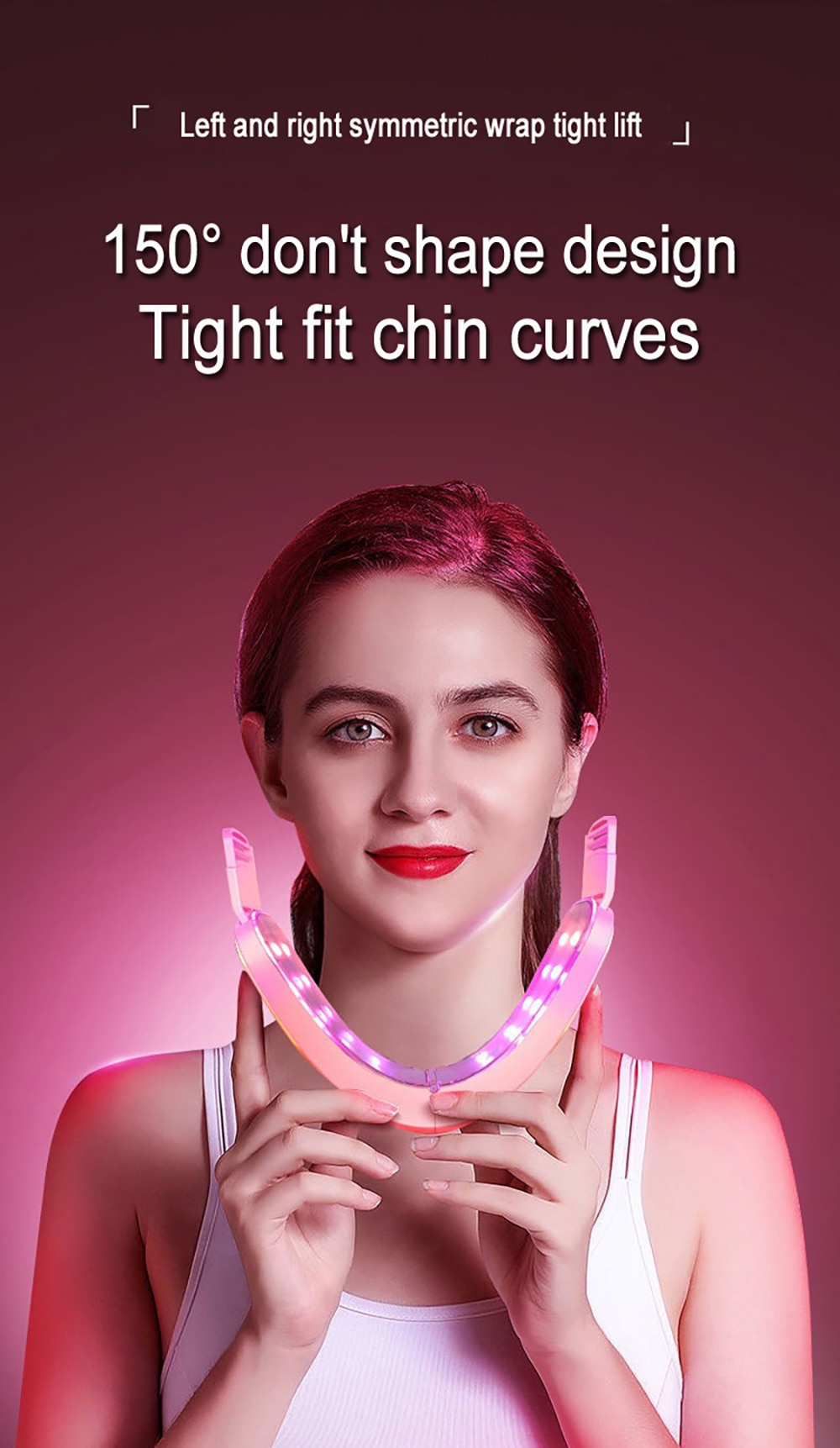 HSKOU Facial Lifting Device LED Photon Therapy Facial Slimming Vibration Massager Double Chin V-shaped Cheek Lift Face