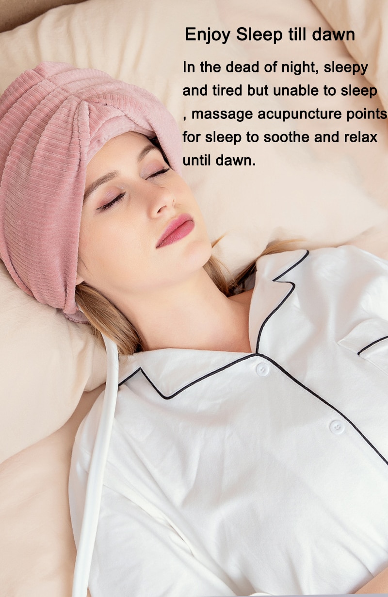 Electric Wireless Head Scalp Massager Air Compression Massage Heat Hot Compress Relieve Headache Migraine Insomnia Health Care