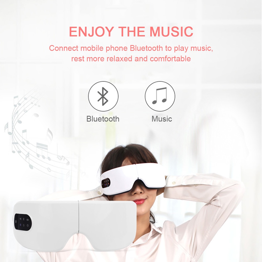 Smart Electric Eye Massager 4D Bluetooth Eye Care Instrument Heating Vibration Massage Music Relieve Eye Fatigue Sleep Mask