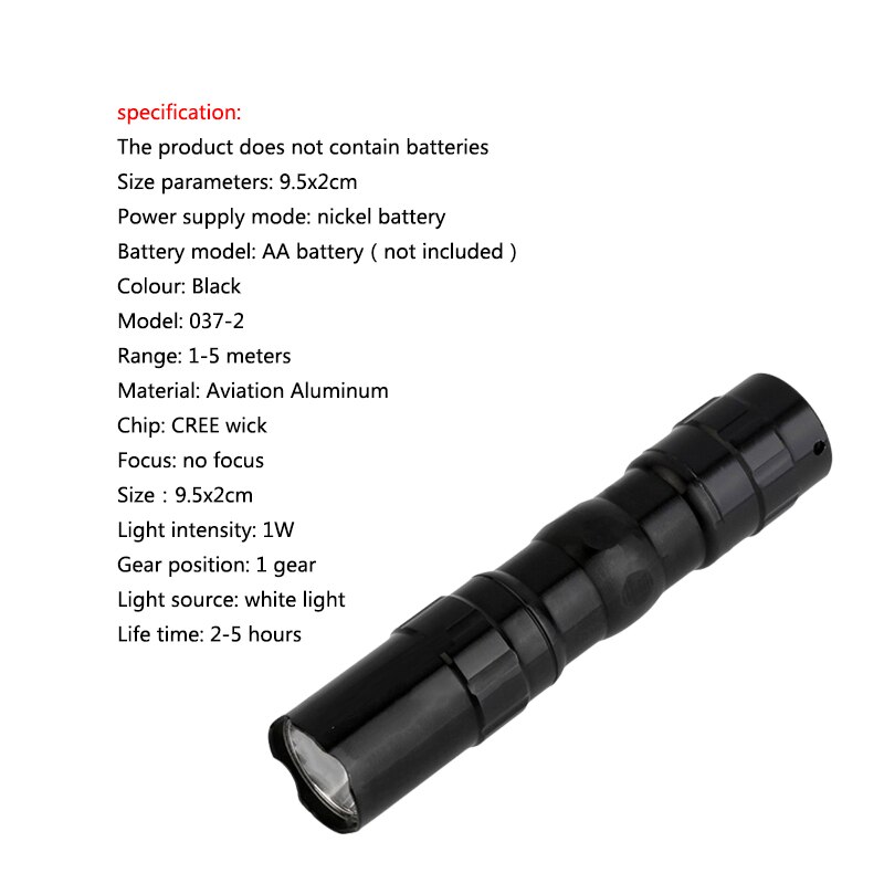 Extremely Bright ABS Strong Light Focus LED Flashlight Outdoor Portable Household Rechargeable Multi-function Luminou Flashlight