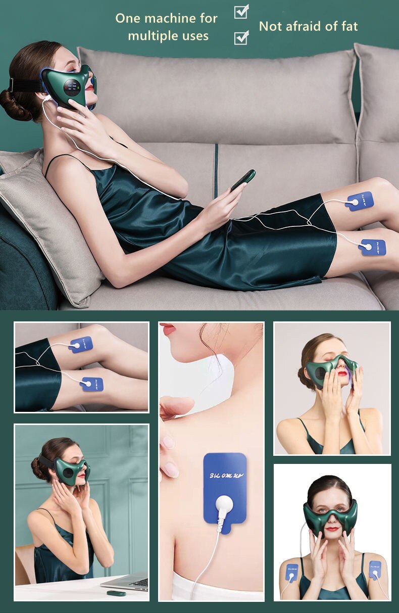 V-shaped Facial Massager Lift and Tighten Masseter Muscles Mandibular Weight Loss Instrument Face Care Phototherapy Masajeador