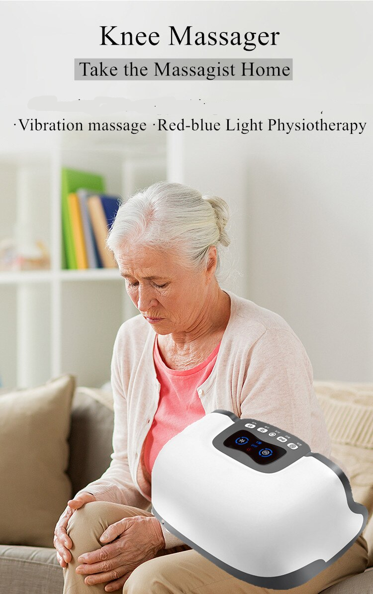 Wireless Electric Knee Massage Laser Treatment Vibration Muscle Relaxation Analgesic Knee Massager Hot Compress 3D Massager Spa