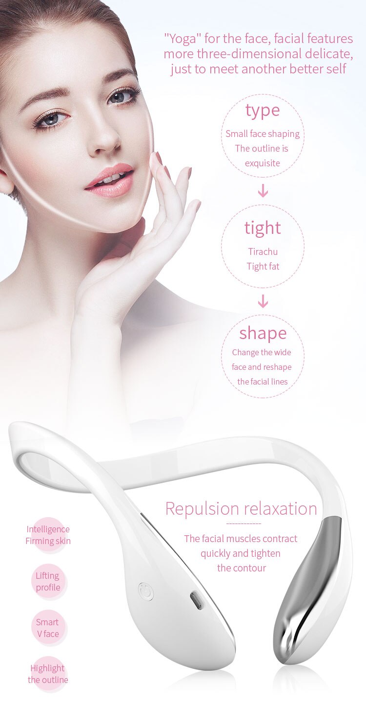 Anti-aging V-type Slimming Lifting Firming Facial Instrument Masseter Mask EMS Facial Lifter Smart Face-lifting Device Face Care