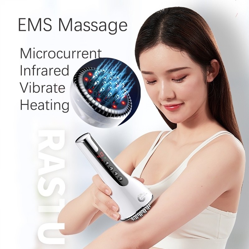 EMS Body Slimming Massager Galvanic Infrared Therapy Scraping Anti Cellulite Fat Burner Beauty Shaping Weight Loss Guasha Tools