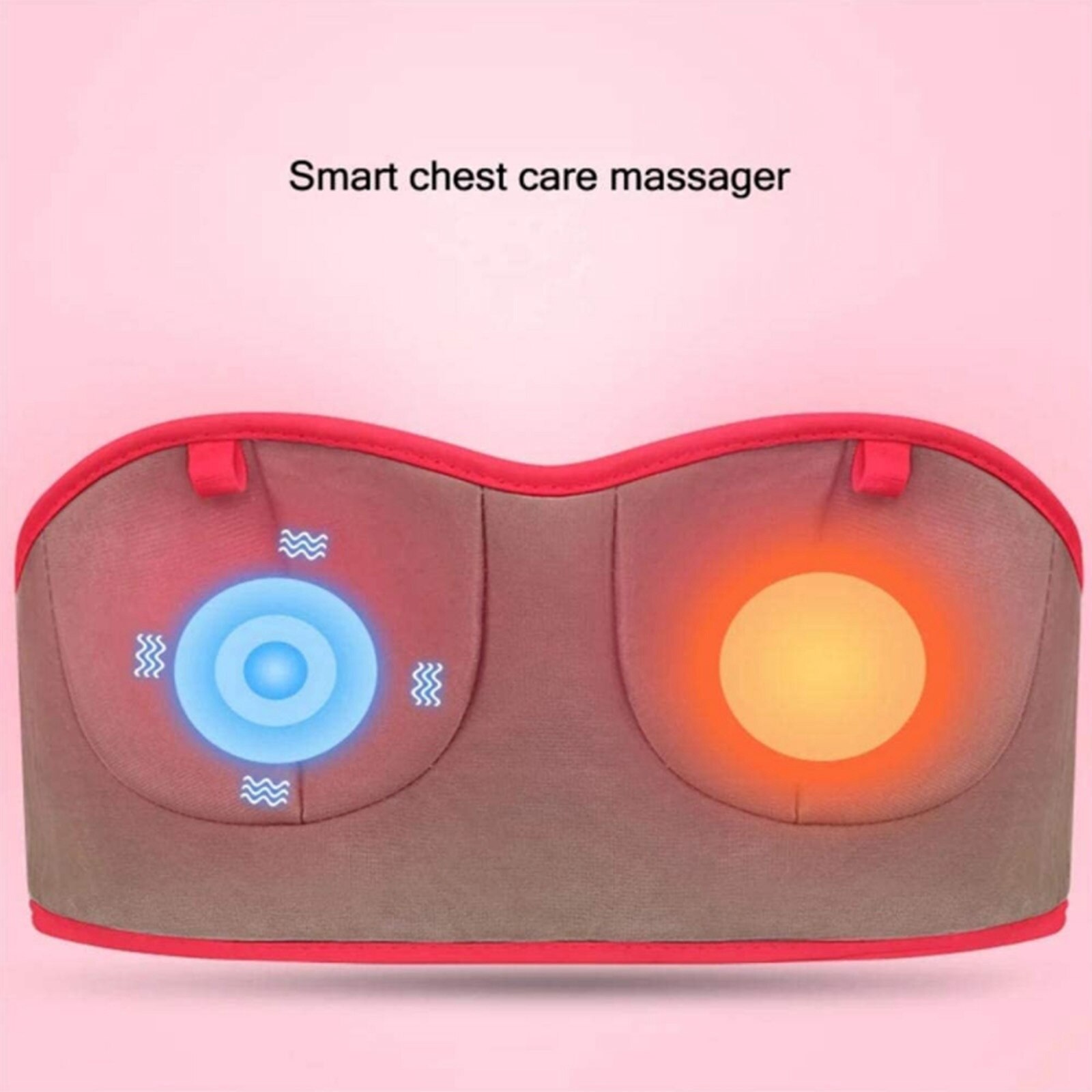 USB Charging Electric Breast Massage Bra Vibration Chest Massager Growth Enlargement Enhancer Breast Heating Stimulator Machine