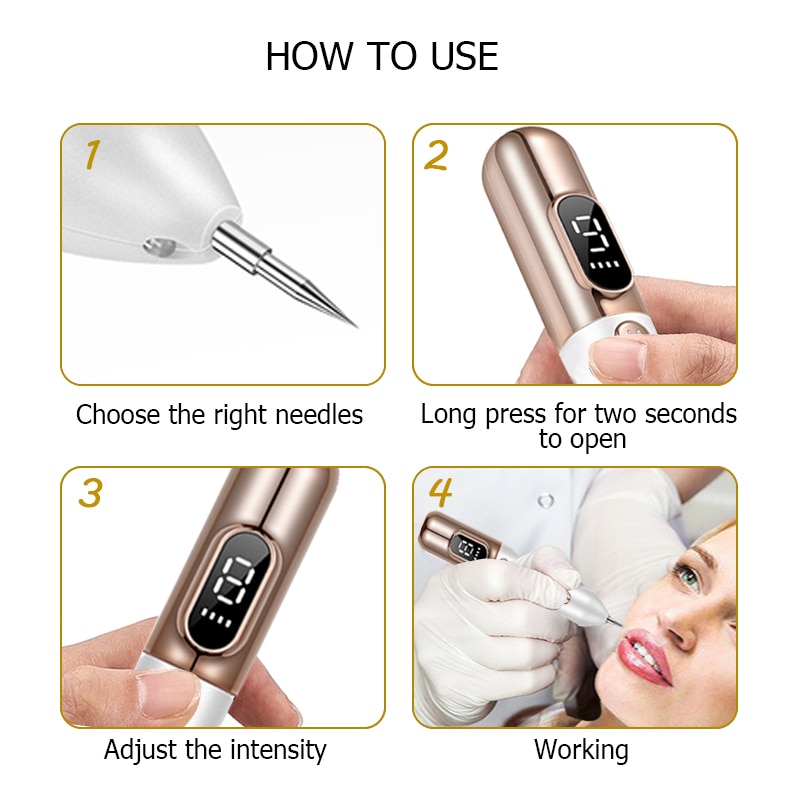 Newest Laser Plasma Pen Mole Tattoo Freckle Wart Tag Removal Pen Dark Spot Remover For Face LCD Skin Care Tools Beauty Machine