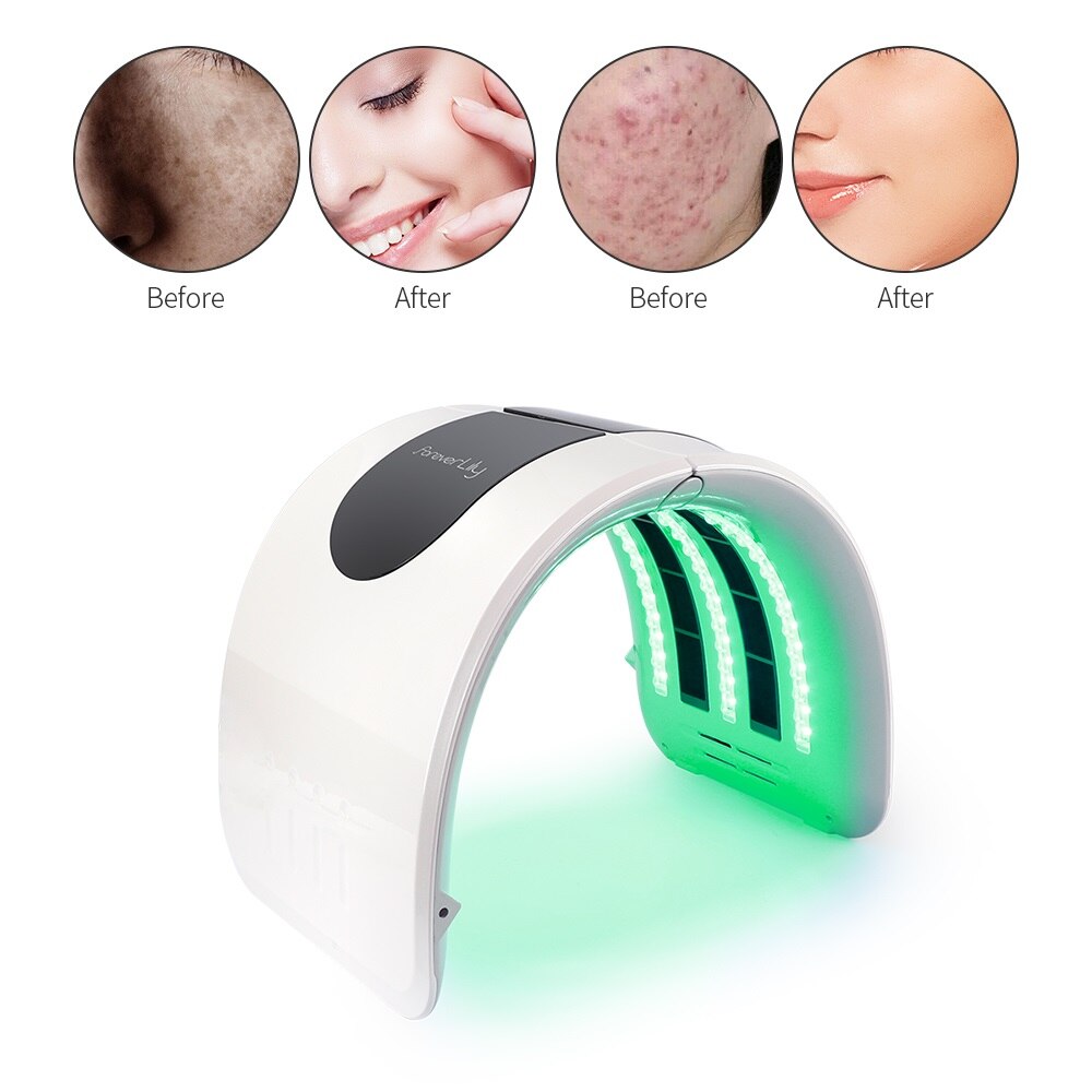 Foreverlily Heating 7 Colors PDT Facial Mask Foldable Threapy Face Lamp LED Photon Skin Rejuvenation salon Home Use Skin Care