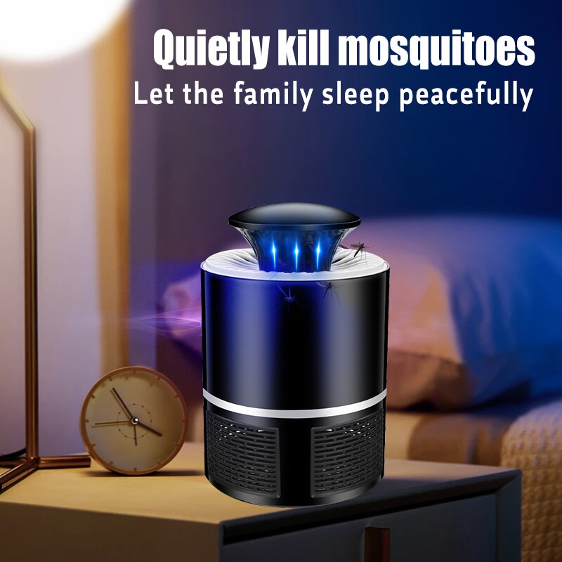 NEW sale Upgraded Electronics Mosquito Killer Trap Moth Fly Wasp Led Night Lamp Bug Insect Light Black Killing Pest