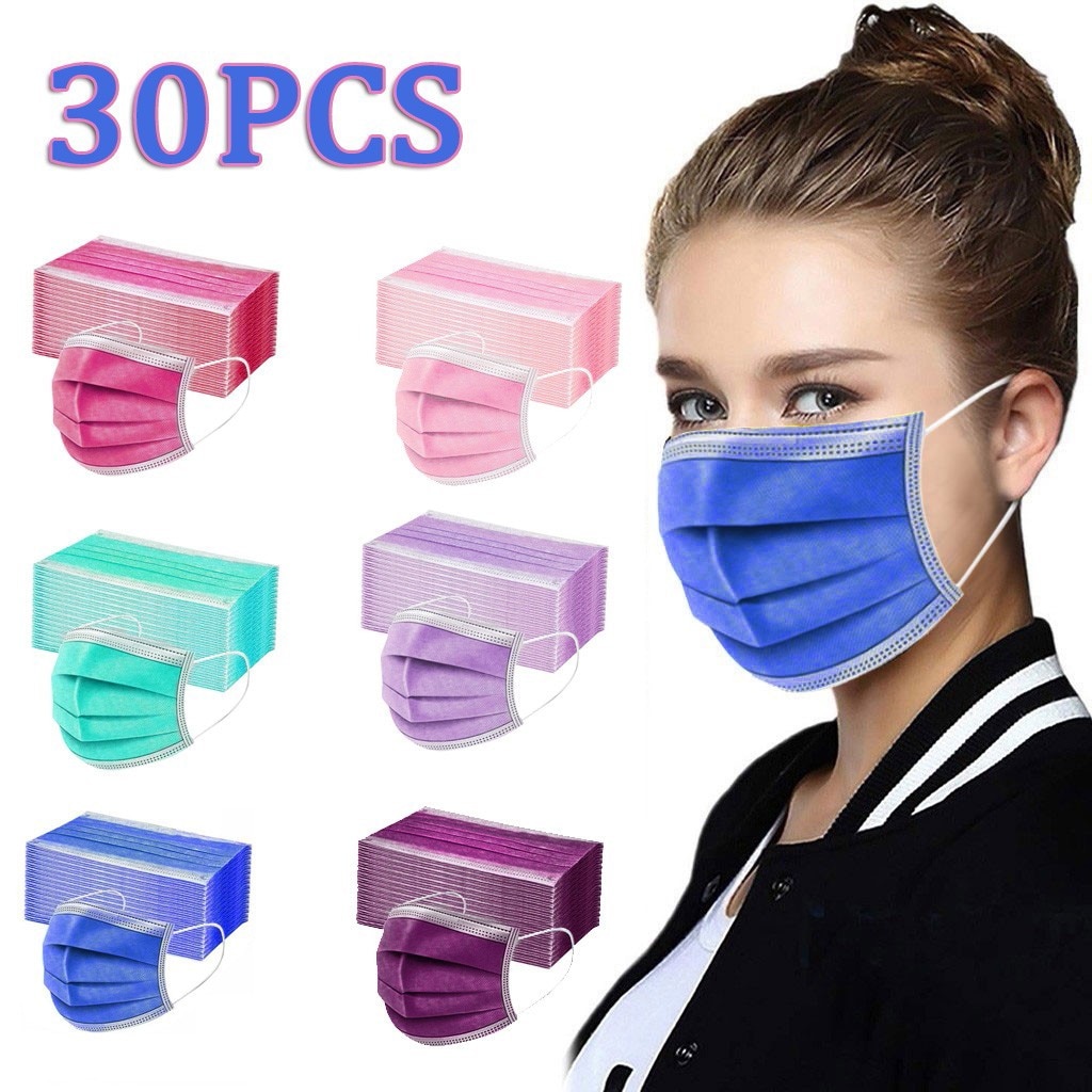 30pcs Disposable Mask Female Mask For Women Breathable Mask For Face Face Mask With Print Fabric Mask For Face Mascarillas