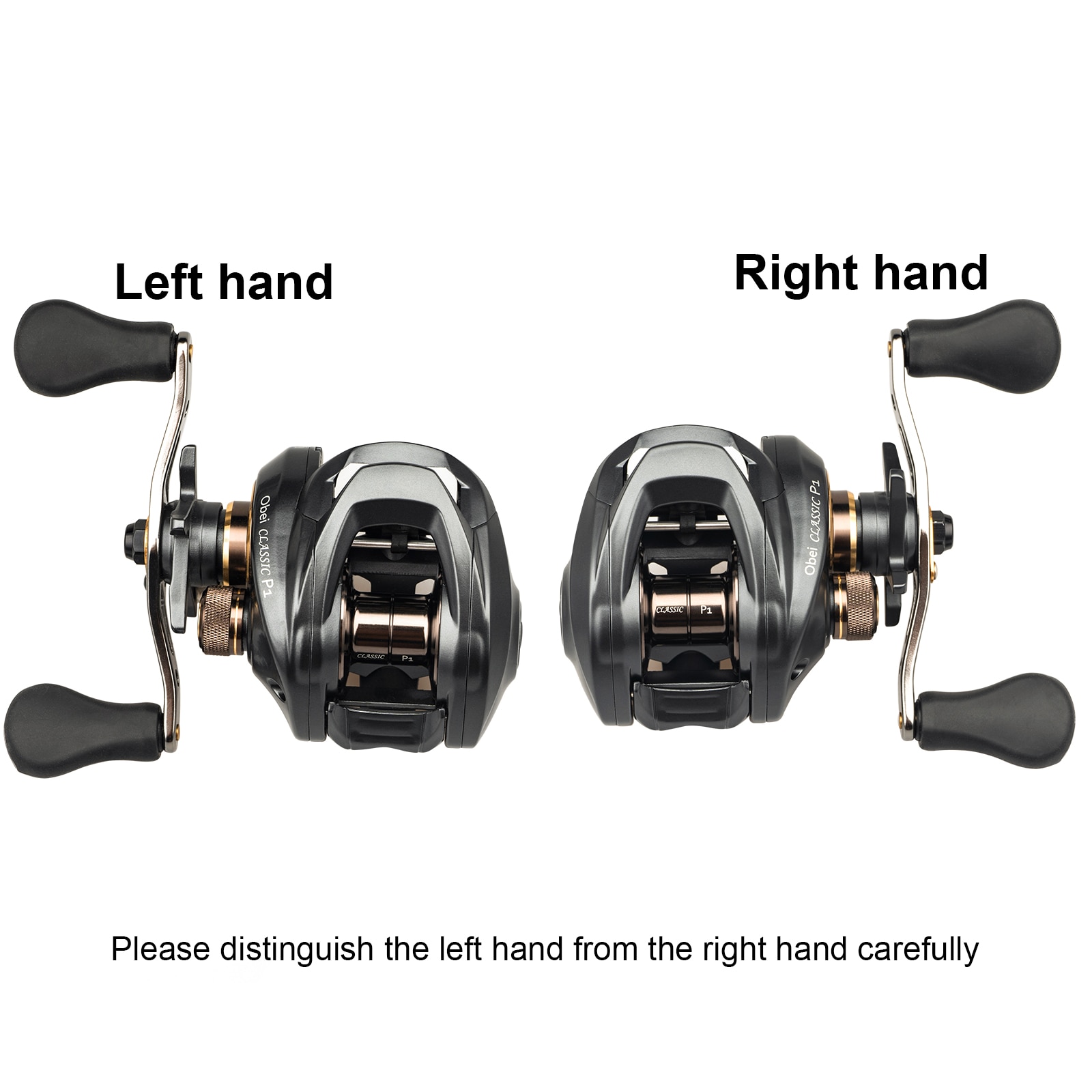 Obei Classic P1 Baitcasting Reel Dual Brake System Reel 8KG Max Drag 7+1 BBs 7.2:1 High Speed Fishing Power fishing Reel