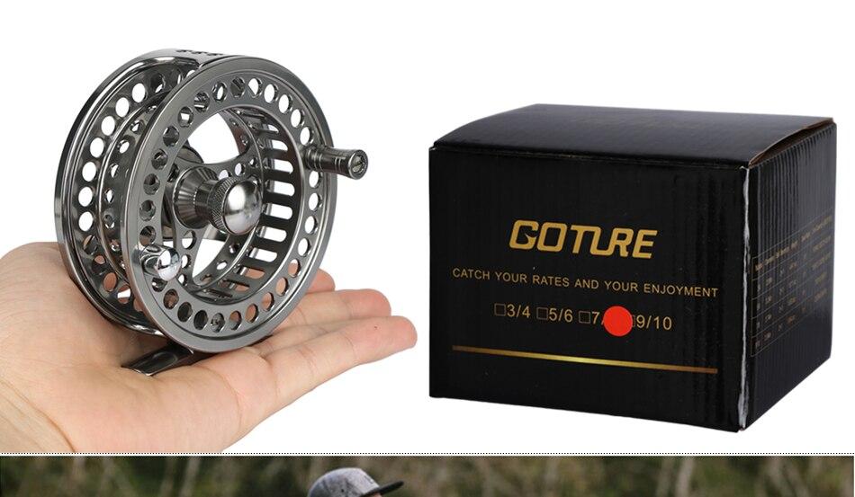 Goture 3/4 5/6 7/8 9/10 WT Fly Fishing Reels CNC-machined Large Arbor Fly Reel 2+1BB 1:1 For Trout Fishing Accessories