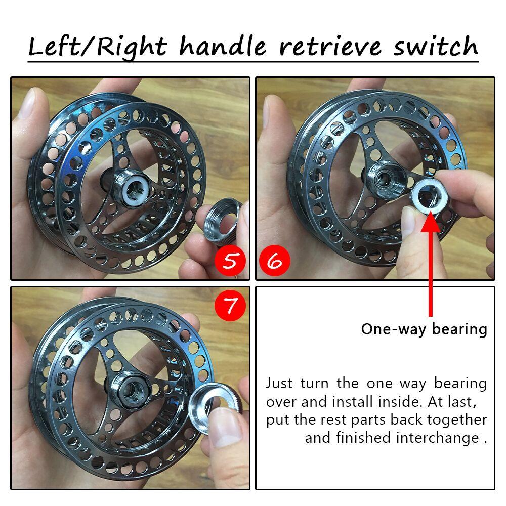 Goture 3/4 5/6 7/8 9/10 WT Fly Fishing Reels CNC-machined Large Arbor Fly Reel 2+1BB 1:1 For Trout Fishing Accessories