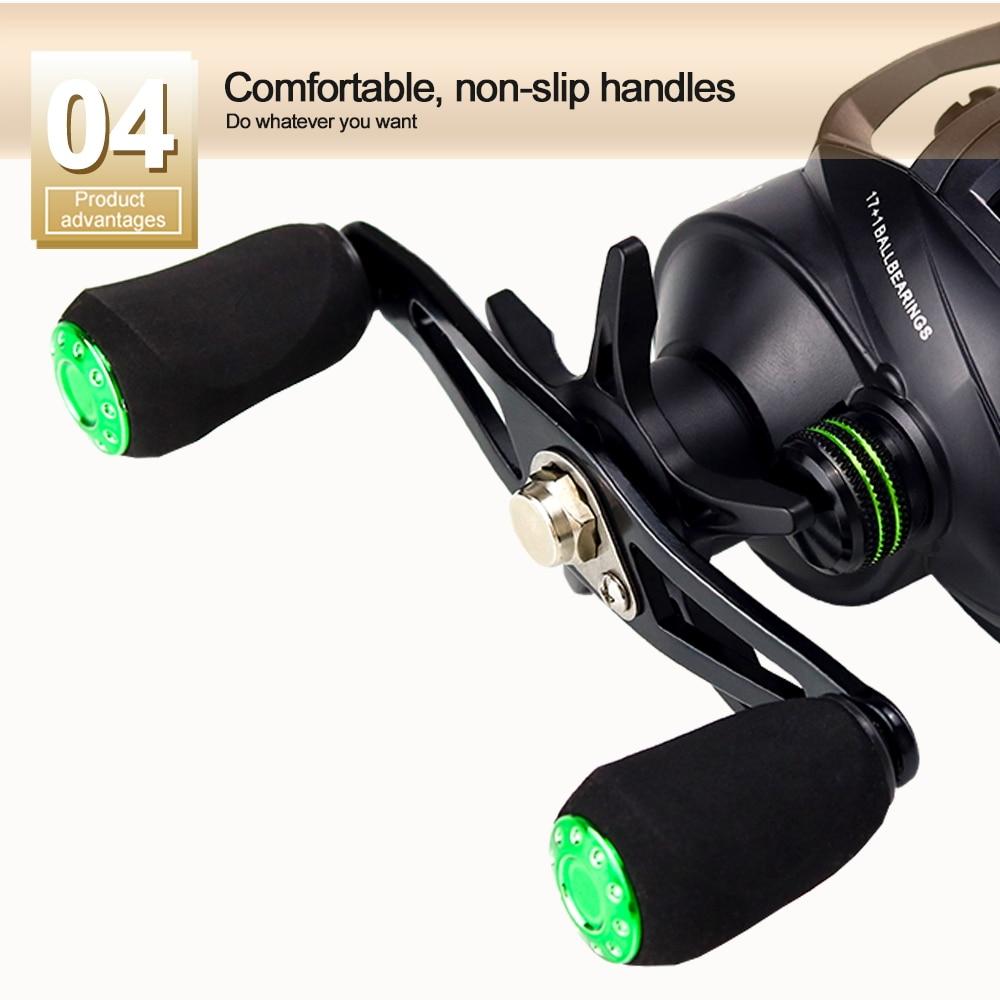 New Baitcasting Reel High Speed 8:1:1 Gear Ratio 17+1BB Fresh Saltwater Magnetic Brake System Ultralight Fishing ReeL 2000 Seri