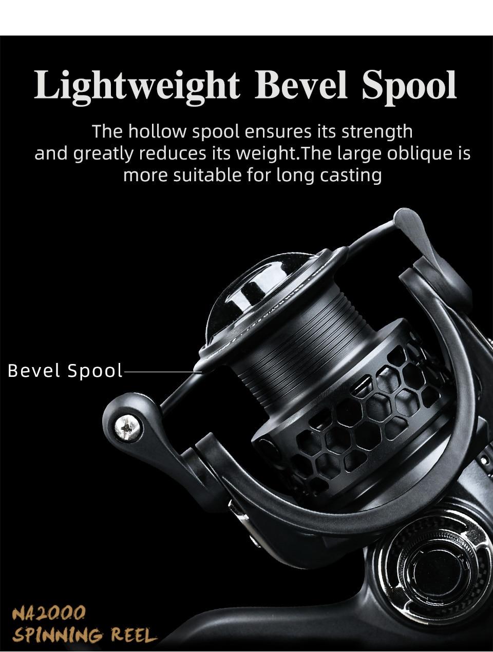 TSURINOYA Lightweight Spinning Reel NA 2000 3000 4000 5000 9BB 5.2:1 NANO Fishing Reels tackle for Trout Peche Bass Pike zander